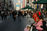 Vehicle-free promenade on holiday in Ginza, upmarket area of Tokyo.
