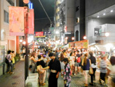 Summer festival at a shopping street