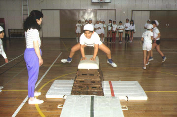 Vaulting in PE class